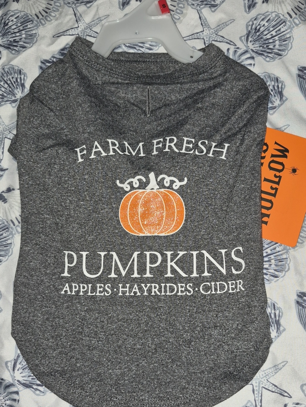 Kids Farm Fresh Pumpkins Graphic Top - Gray & Orange